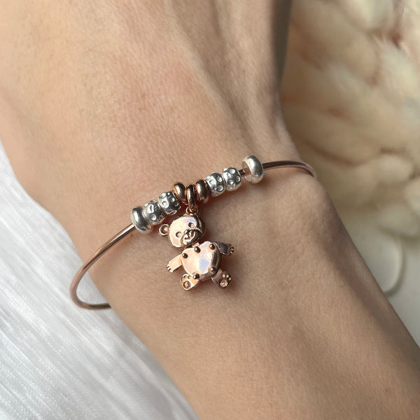 B161 Bracciale rigido regolabile con Bubi