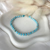 B159 Bracciale in filo nautico Tiffany con rondelle turchesi e argento
