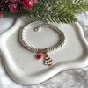 B0211 Bracciale rondelle con albero di natale e campanella