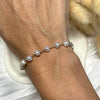 B0171 Bracciale rosario argento con perle di fiume