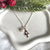 CL131 Collana palline diamantate in argento con albero Christmas pink e perla