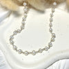 CL117 Collana rosario in argento con perle di fiume
