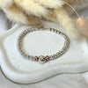 B0183 Bracciale con rondelle e pepitone al centro