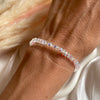 B0298 Bracciale con rondelle di cristalli iridescenti