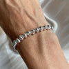 B0301 Bracciale con rondelle irregolari martellate grandi e piccole