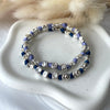 B005 Bracciale di coppia con pepite martellate medie, nodini e volendo iniziale