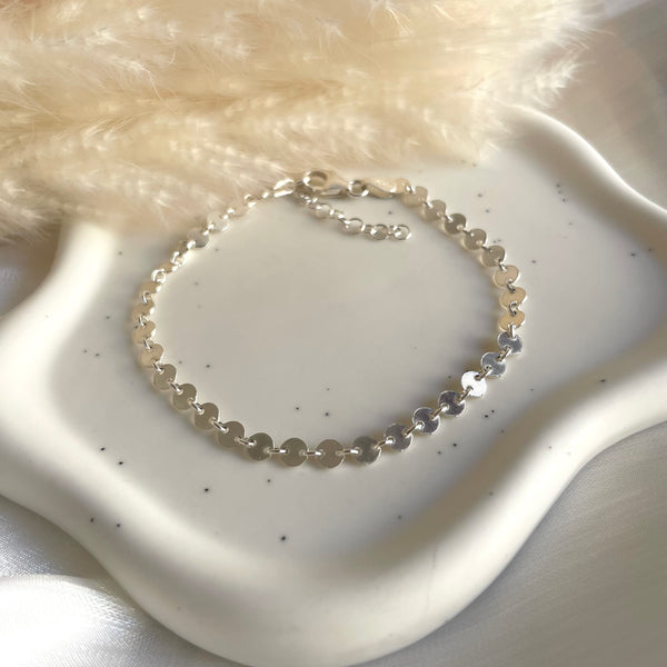 B0235 Bracciale argento con piastrine