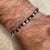 B098 Bracciale con borchie con nodini filo nautico