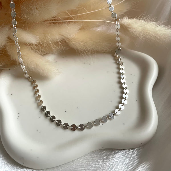 CL0152 Collana argento con piastrine