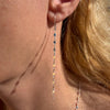 O031 Coppia orecchini pendenti saliscendi con maglia squamette