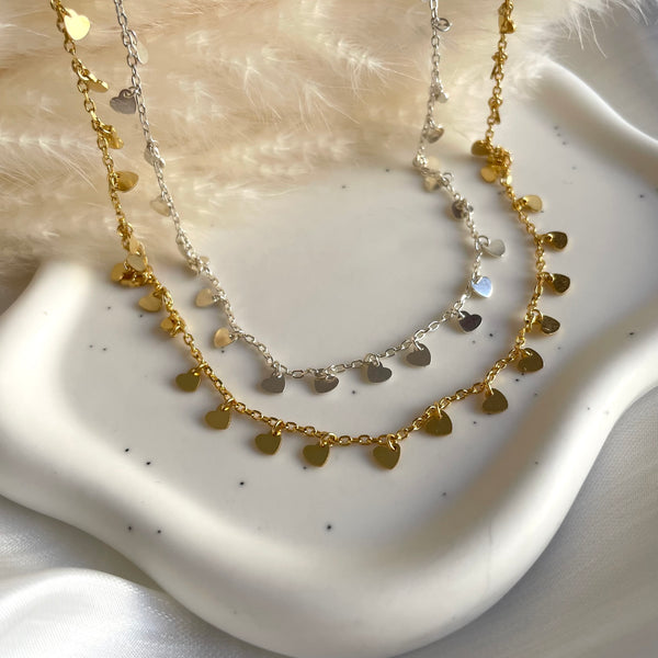 CL0155 Collana argento con mini cuori
