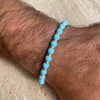 B093 Bracciale con palline turchesi e anelline