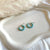 O028 Coppia orecchini anelline smaltate tiffany