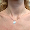 CL0171 Collana festa della mamma con cuore mamma e margherita pendenti