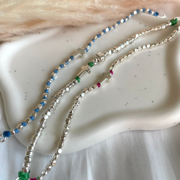 B0306 Baby Bracciali argento con crocetta