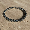 B015 Bracciale intreccio con pietre ematite