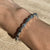 B020 Bracciale con borchie grandi e 2 rondelle