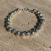 B049 Bracciale con palline grandi martellate