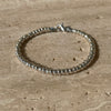 B078 Bracciale con palline martellate e rondelle