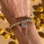 B131 Bracelet with nuggets, washers and pendant Tortellino pendant