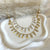 CL0156 Collana argento con zirconi e piastrine pendenti