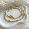 CL0182 Collana argento con pepite mini alternate a pepite di diverse dimensioni dorate, rosate o argentate