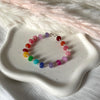 B0256 Bracciale argento con rondelline arcobaleno medie