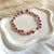 B0275 Bracciale filo nautico con pepite martellate e parola MOM