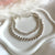 B0257 Bracciale pepite martellate schiacciate