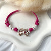 B146 Bracelet with children's loop elements, waxed cord with new grains