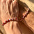 B132 Couple bracelet with medium hammered nuggets, knots, heart and initials if desired