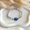 B160 Bracciale pepite piccole con occhio turco di allah portafortuna