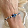 B160 Bracciale pepite piccole con occhio turco di allah portafortuna