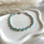 B0285 Bracciale pepite schiacciate in argento e palline in pasta di turchese