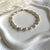 B0193 Bracciale argento rondelle mini e perle di fiume a sassolino