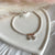 B0267 Bracciale con rondelline e ciondoli cuore mamma e figlio/i