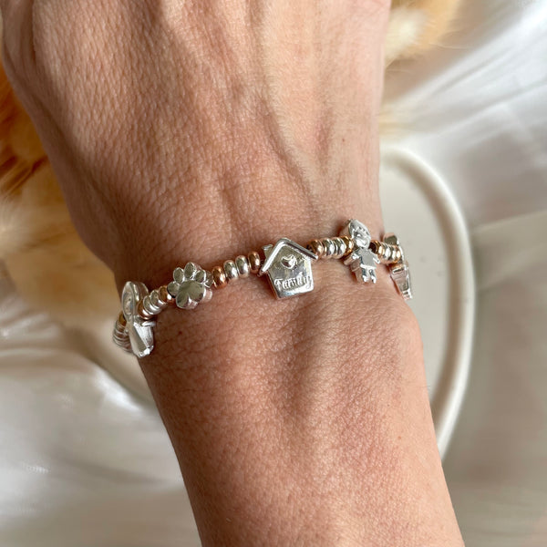 B0223 Bracciale Family first con rondelle