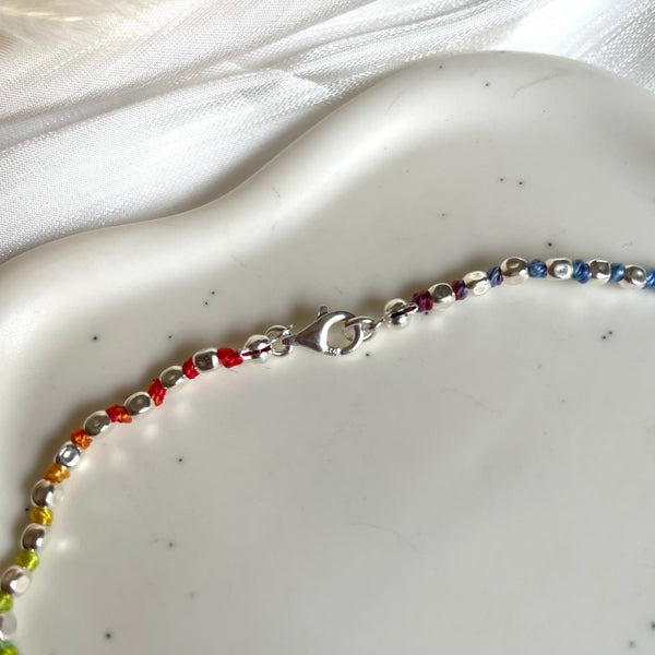 CV003 Cavigliera con pepite martellate mini e volendo cuori passanti mini o ciondolo