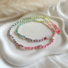 CL088 Collana argento con pepite mini e nodi in filo nautico (colore a scelta) e volendo mini cuori