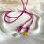 CL0189 Collana cravatta regolabile con cordino paracord e granelli (ciondoli non inclusi nel prezzo)