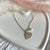 CL0171 Collana festa della mamma con cuore mamma e margherita pendenti