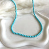 CL0168 Collana in argento con palline pasta turchese