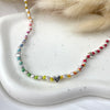 CL088 Collana argento con pepite mini e nodi in filo nautico (colore a scelta) e volendo mini cuori