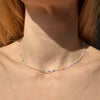 CL0164 Collana smaltina con maglia spessa