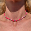 CL107 Collana argento con pepite piccole e nodi in filo nautico colorato (ciondolo o passante a scelta)