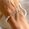 B0300 Bracciale cilindri martellati grandi