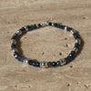 B002 Bracciale con rondelle sfacettate in pietre naturali e argento