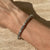 B087 Bracciale con borchie intervallate da due rondelle