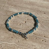 B002 Bracciale con rondelle sfacettate in pietre naturali e argento