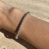 B078 Bracciale con palline martellate e rondelle